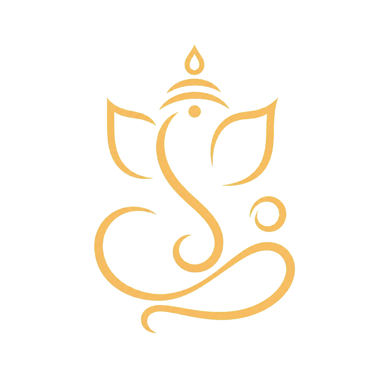 Auspicious golden Lord Ganesha symbol